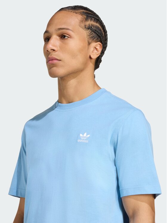 adidas adidas T-Shirt Trefoil Essentials Tee Błękitny Regular Fit