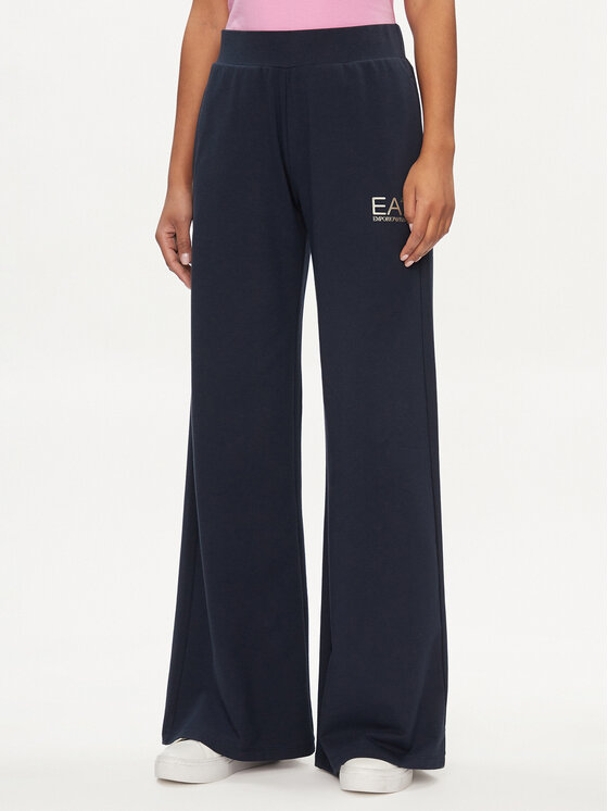EA7 Emporio Armani Úpletové nohavice 3DTP52 TJTXZ 1555 Tmavomodrá Regular Fit