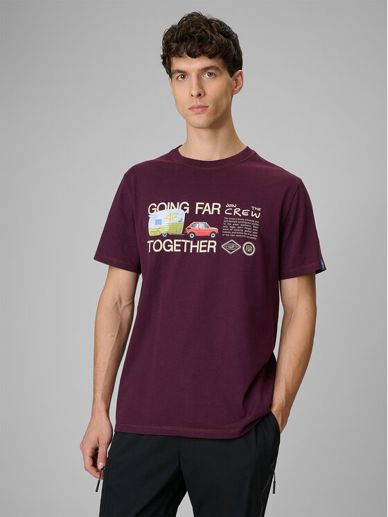 4F 4F T-Shirt NATURE’S TRAIL Fioletowy Regular Fit