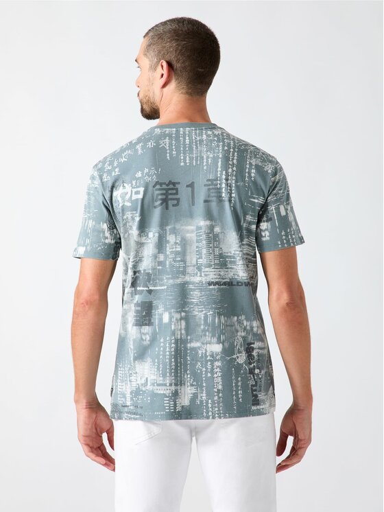 Guess Guess T-Shirt 185138 Modrá Classic Fit