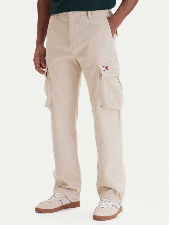 Tommy Jeans Tommy Jeans Cargo kalhoty Otis DM0DM22403 Béžová Regular Fit