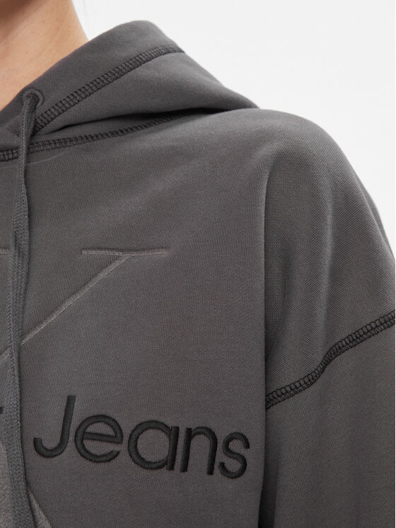 Calvin Klein Jeans Calvin Klein Jeans Суитшърт Hero Monologo Short Hoodie J20J222540 Сив Regular Fit