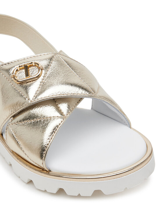 TWINSET TWINSET Sandale 251GCJ044 M Zlatna