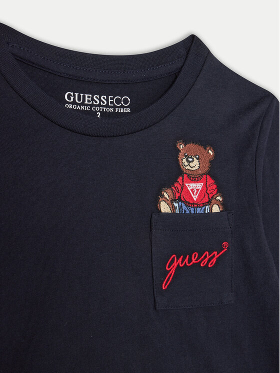 Guess Guess Bluzka N4BI06 I3Z14 Granatowy Regular Fit