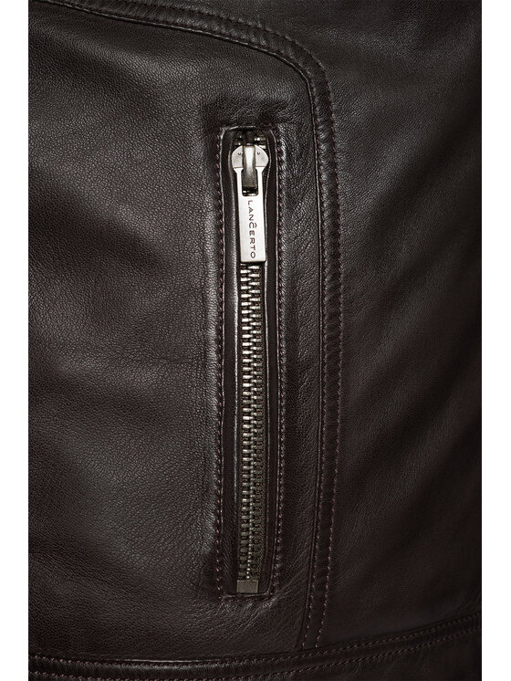 Lancerto Lancerto Kurtka skórzana Hirel KU068222000005 Brązowy Regular Fit