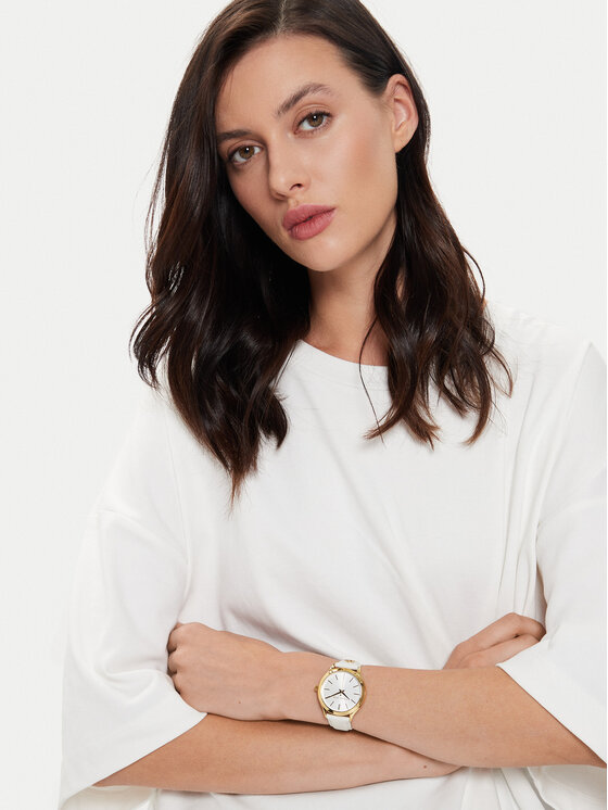 Michael Kors Michael Kors Laikrodis Slim Runway MK7466 Balta