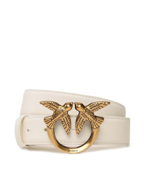 PINKO Pinko Dámsky opasok Love Berry H3 Belt PE 23 PLT01 100125 A0F1 Biela