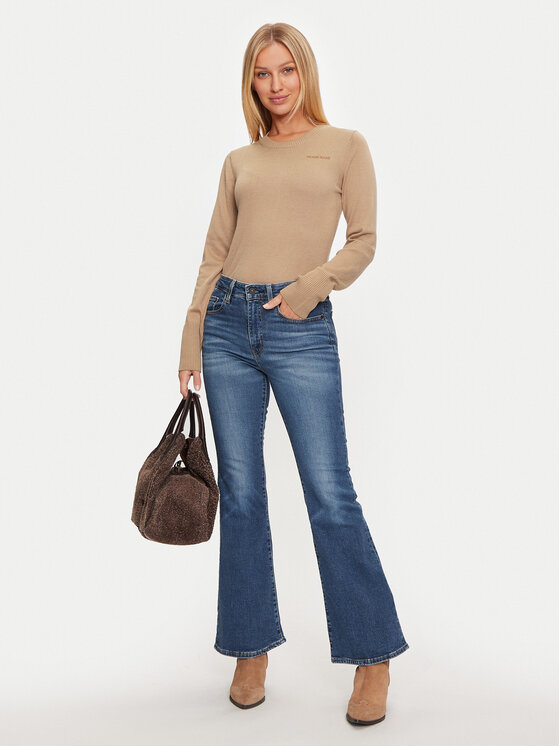 Guess Jeans Guess Jeans Pletena jopica W4BR83 Z3HO2 Rjava Regular Fit