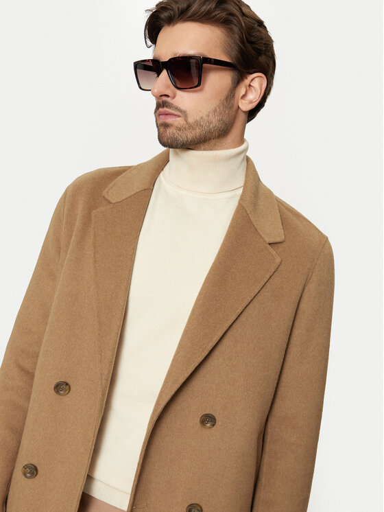 Guess Guess Cappotto di lana M4BL47 WGJU2 Beige Regular Fit