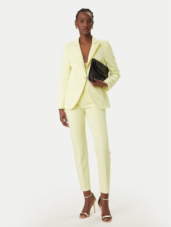 Rinascimento Rinascimento Штани з тканини CFC0128638003 Жовтий Slim Fit