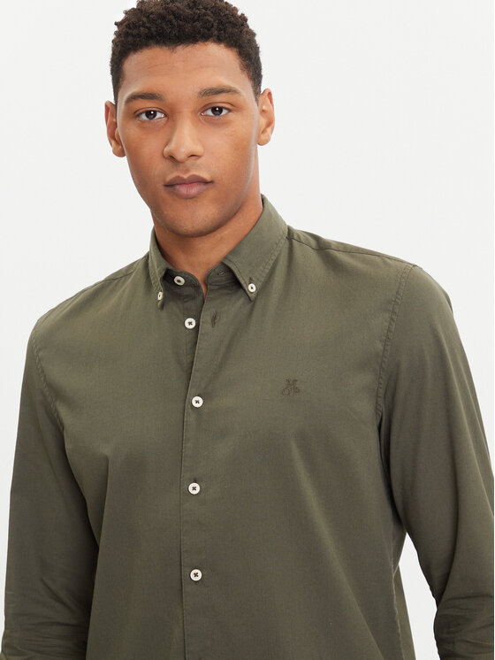 Marc O'Polo Marc O'Polo Hemd 528 7268 42342 Grün Regular Fit