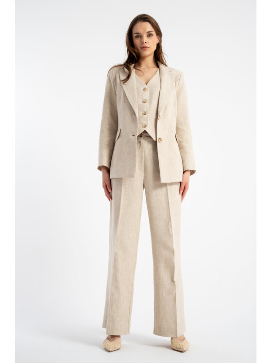 CLICK CLICK Σακάκι 70-904 Μπεζ Comfortable Fit