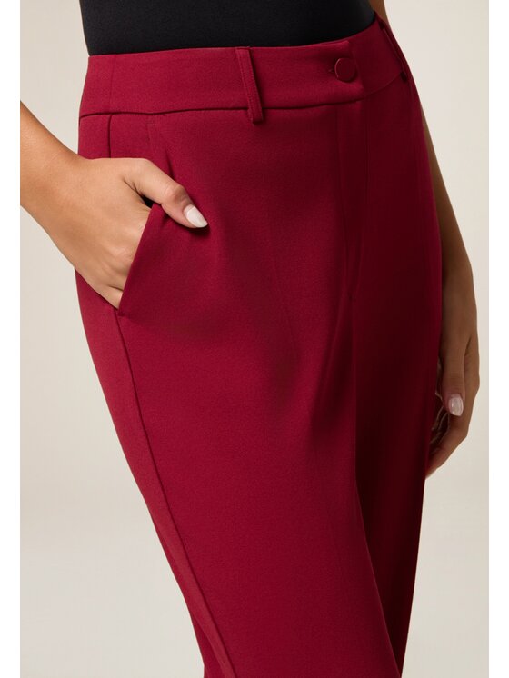 Oltre Oltre Pantaloni di tessuto P079R008667N026 Rosso Regular Fit