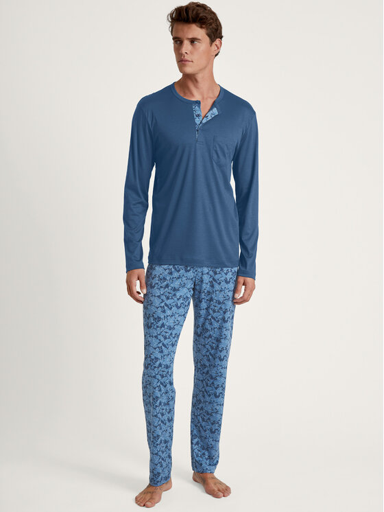 Calida Calida Pyžamo 41688 Tmavomodrá Regular Fit