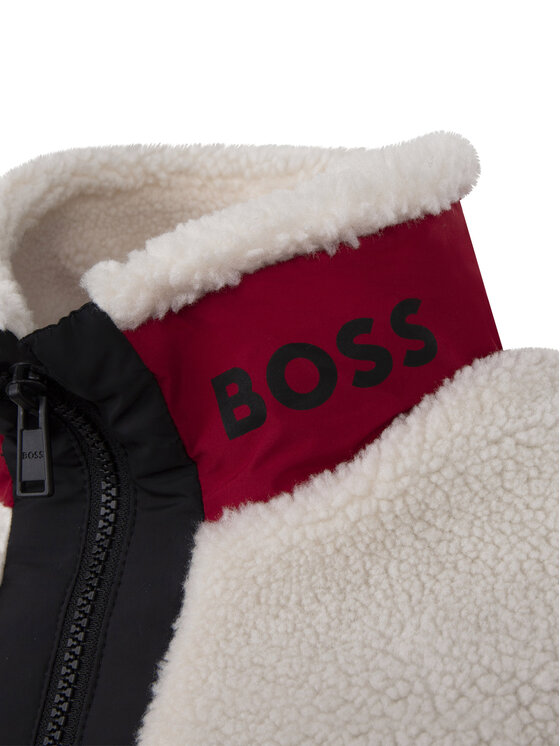 BOSS Boss Bluza J25M57 Écru Regular Fit