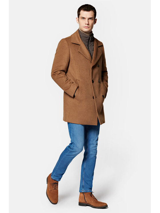 Lancerto Lancerto Płaszcz wełniany Olympia PC073223000006 Brązowy Regular Fit
