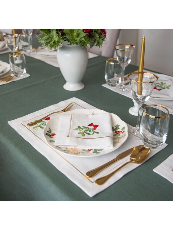 Roseberry Home Roseberry Home Serwetki Mistletoe Panama Biały