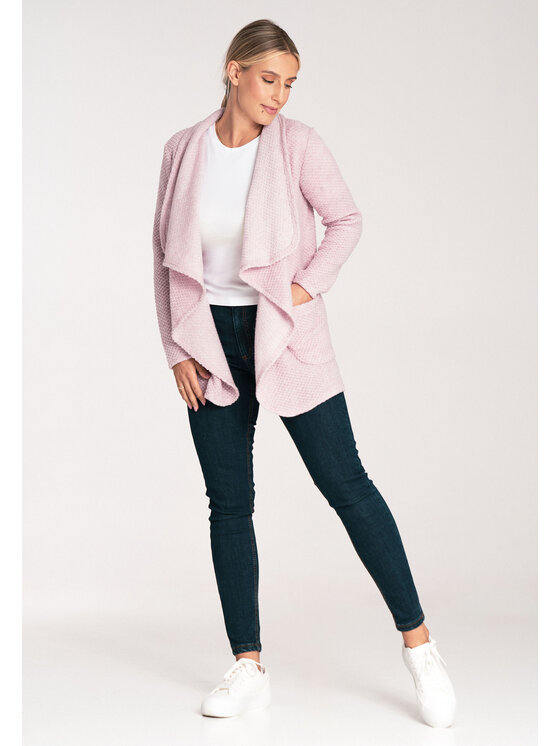 FIGL FIGL Kardigan M1043 Różowy Loose Fit