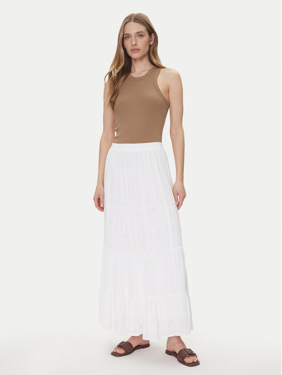ONLY ONLY Maxi szoknya Chaira 15346834 Fehér Regular Fit