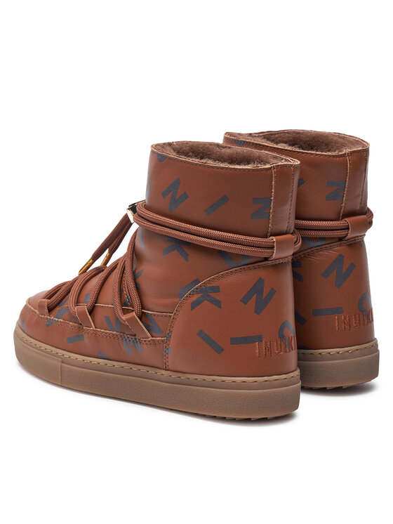 Inuikii Inuikii Sněhule Full Leather Print 65202-088 Hnědá