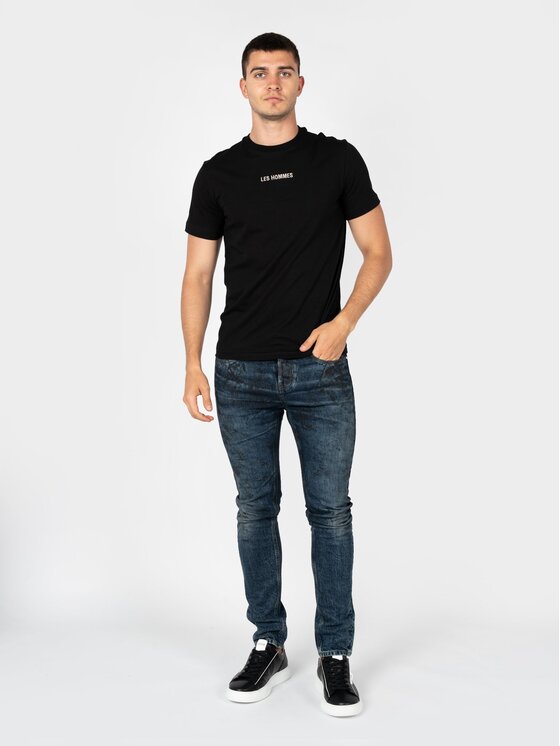 Les Hommes Les Hommes T-Shirt LBT1031700E Μαύρο Regular Fit