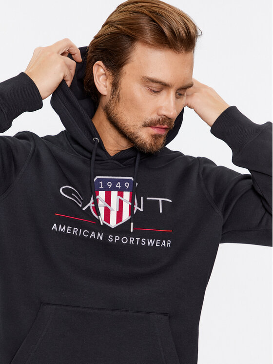Gant Gant Μπλούζα Archive Shield 2047082 Μαύρο Regular Fit