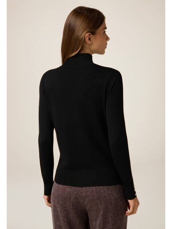 Oltre Oltre Sweter M288J005022N033 Czarny Regular Fit