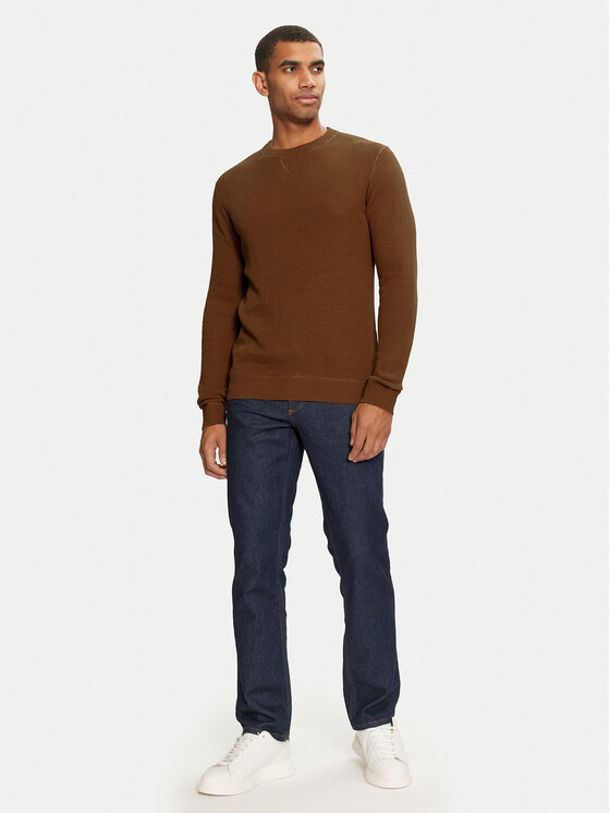 Jack & Jones Jack & Jones Sweter 12264668 Brązowy Regular Fit