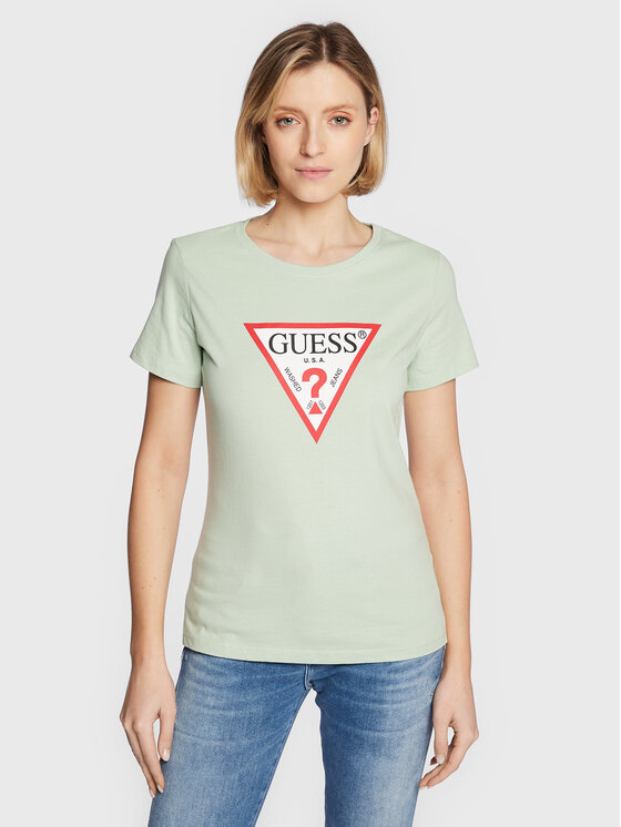 Guess T-krekls Original W1YI1B I3Z11 Zaļš Regular Fit