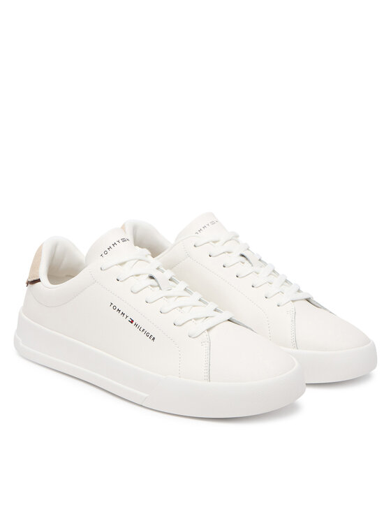 Tommy Hilfiger Tommy Hilfiger Sportcipők Th Court Lth Detail Ess FM0FM05367 Fehér