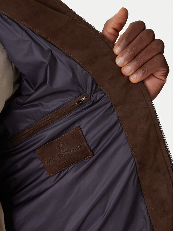 Milestone Milestone Usnjena jakna MSTurner 531624 60705 Rjava Regular Fit