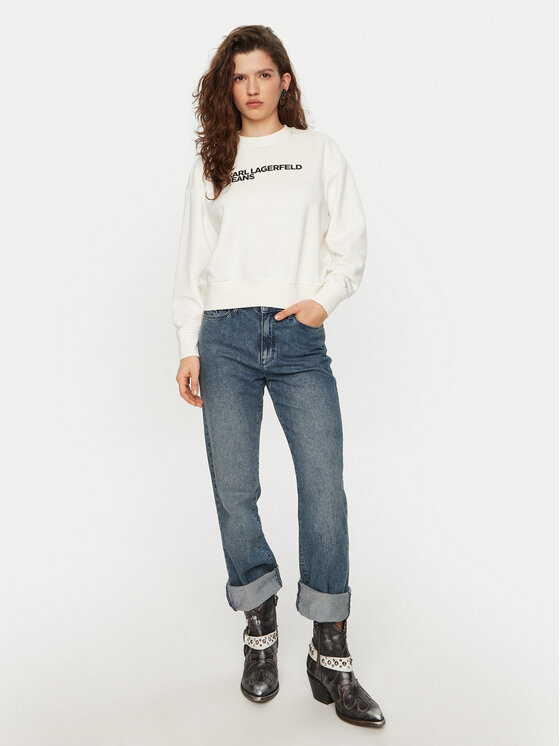 Karl Lagerfeld Jeans Karl Lagerfeld Jeans Bluza A1W20005 Biały Regular Fit