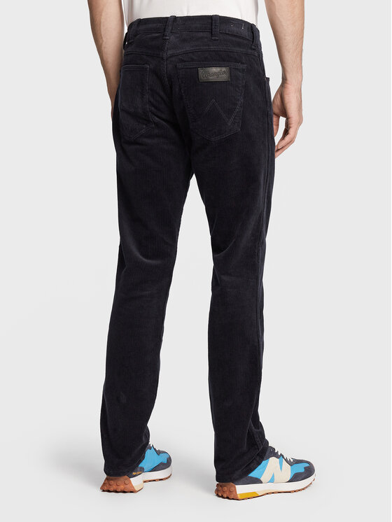 Wrangler Wrangler Pantaloni di tessuto Greensboro 803 W15QA2114 112319949 Blu scuro Straight Fit