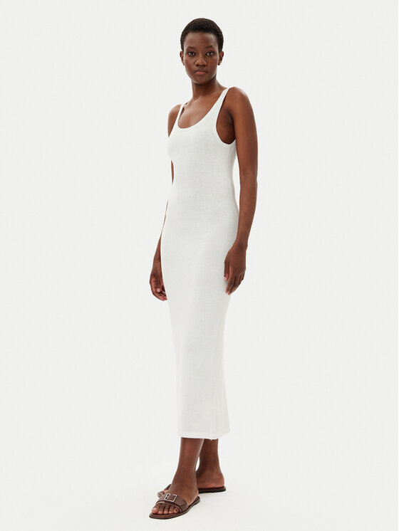 Calvin Klein Jeans Calvin Klein Jeans Sommerkleid J20J225284 Weiß Slim Fit