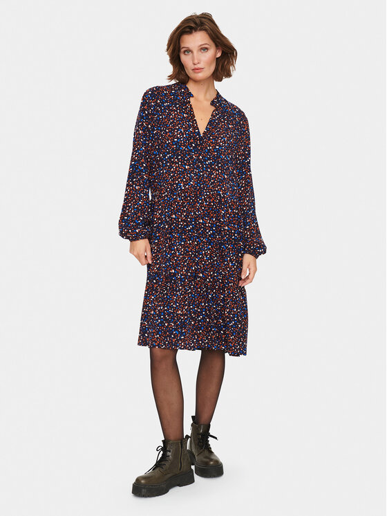 Saint Tropez Saint Tropez Každodenní šaty 30510194 Tmavomodrá Loose Fit