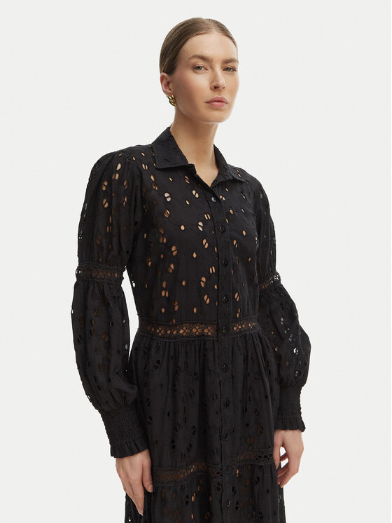 Iconique Iconique Rochie de vară Joanna IC26-008 Negru Regular Fit