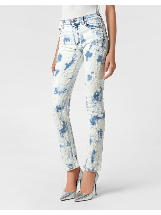 PHILIPP PLEIN PHILIPP PLEIN Jeansy 1743 Bílá Regular Fit