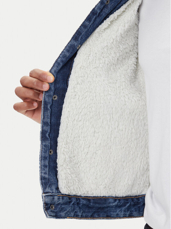 Guess Jeans Guess Jeans Džínsová bunda M4BN44 D5EJ1 Tmavomodrá Regular Fit
