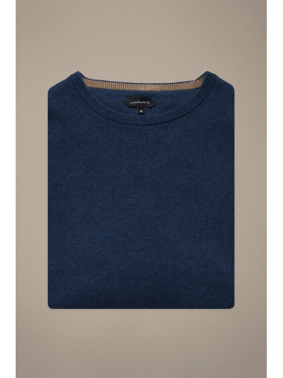 Lancerto Lancerto Sweter Simen SW073225000033 Granatowy Regular Fit