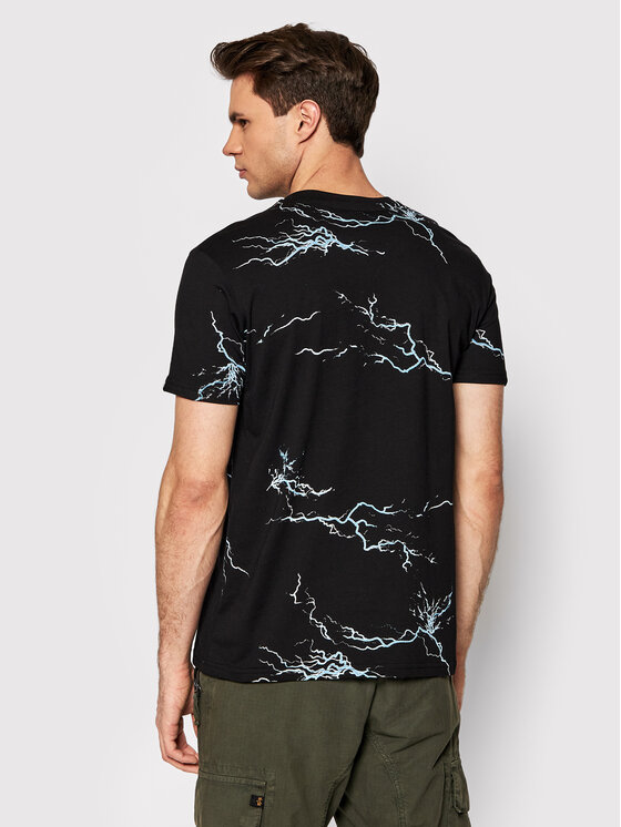 Alpha Industries Alpha Industries T-krekls Lightning Aop 106500 Melns Regular Fit