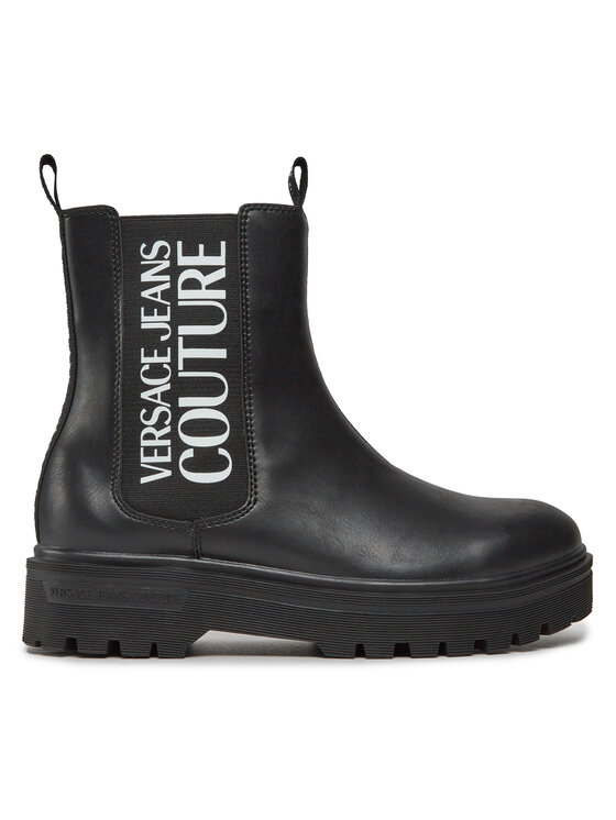 Versace Jeans Couture Versace Jeans Couture Kotníková obuv s elastickým prvkem 75YA3S47 Černá