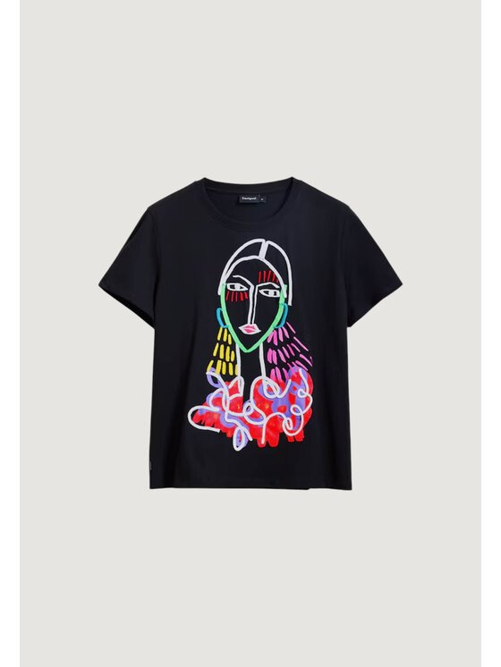 Desigual Desigual T-Shirt TS_MISURI Μαύρο Casual Fit