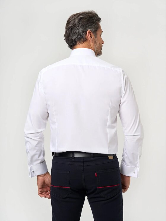 Willsoor Willsoor Koszula s40535 Biały Slim Fit