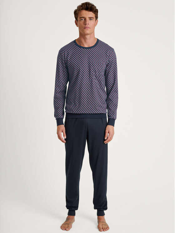 Calida Calida Pyžamo 47480 Tmavomodrá Regular Fit