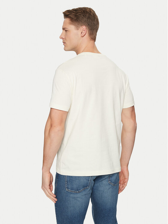 Gant Gant T-krekls 2003290 Écru Regular Fit