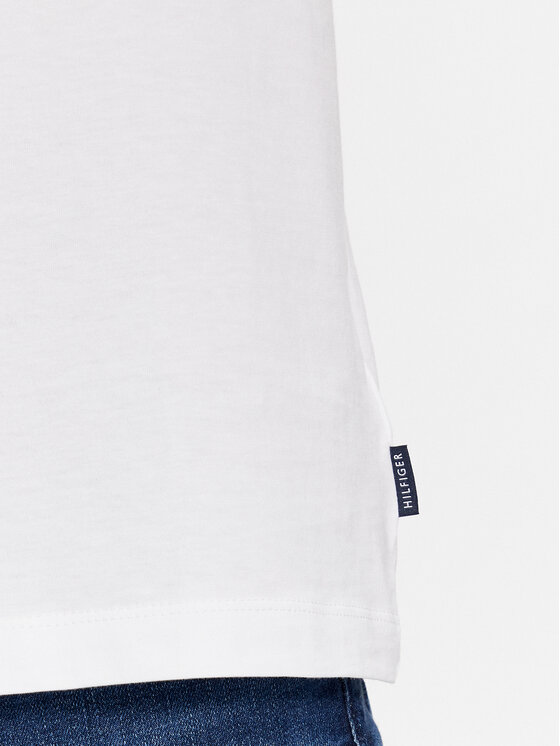 Tommy Hilfiger Tommy Hilfiger T-Shirt Monotype MW0MW33688 Biały Regular Fit