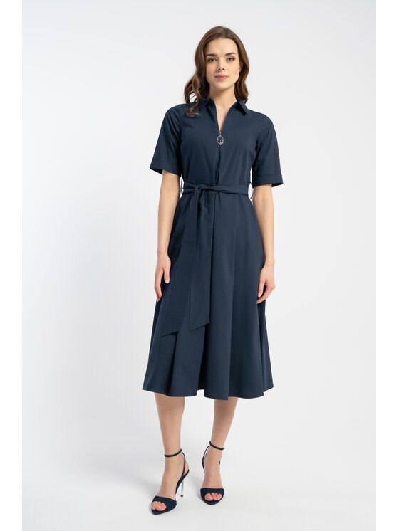 CLICK CLICK Φόρεμα καλοκαιρινό 60-6092 Σκούρο μπλε Regular Fit