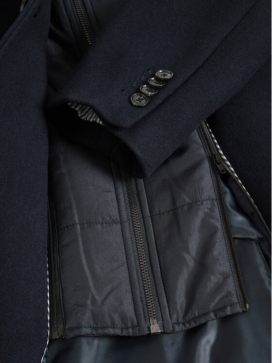 Matinique Matinique Płaszcz wełniany 30206267 Granatowy Regular Fit
