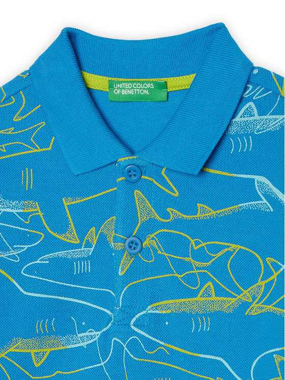 United Colors Of Benetton United Colors Of Benetton Polo 36Y4G300Y Plava Regular Fit