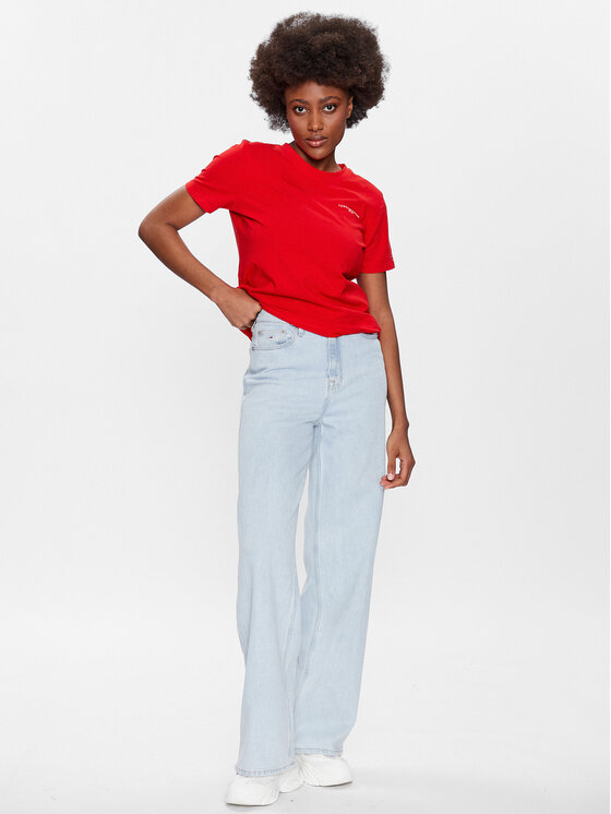 Tommy Hilfiger Tommy Hilfiger Marškinėliai 1985 WW0WW37877 Raudona Regular Fit